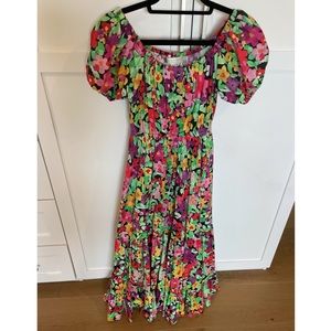Caroline Constas New Bardot floral-print poplin maxi dress, Size S